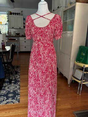 LAPIS red and white dress, size M